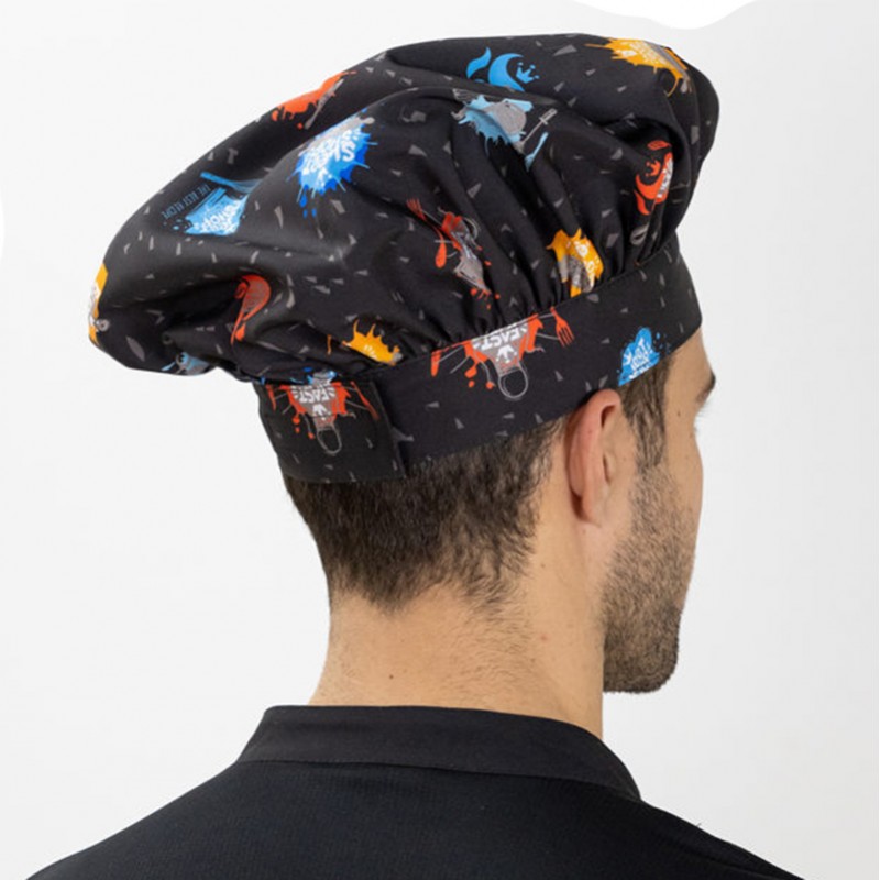 Gorro chef de cocina, estampado 