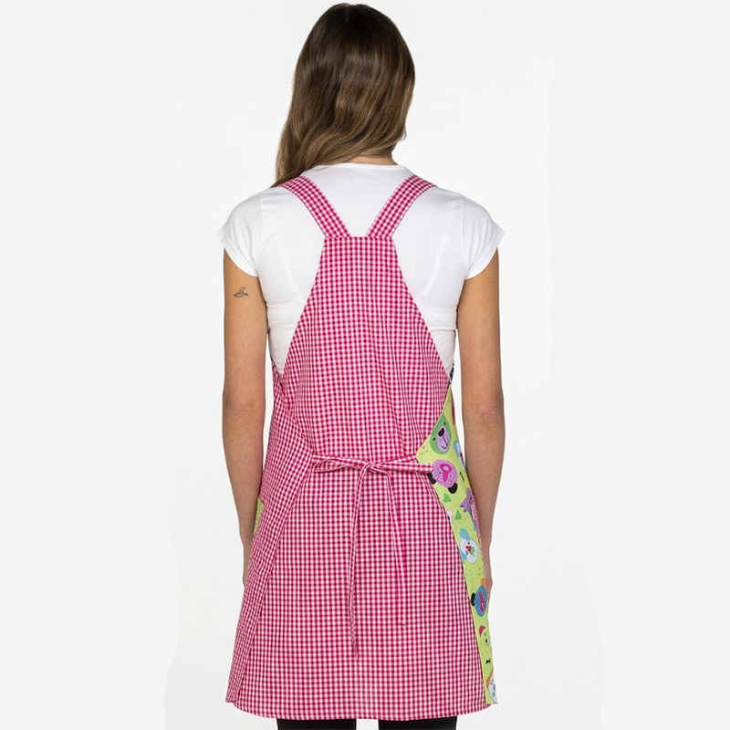 Estola Maestra Perritos - Cuadros Rojos o Lilas - Talla Única