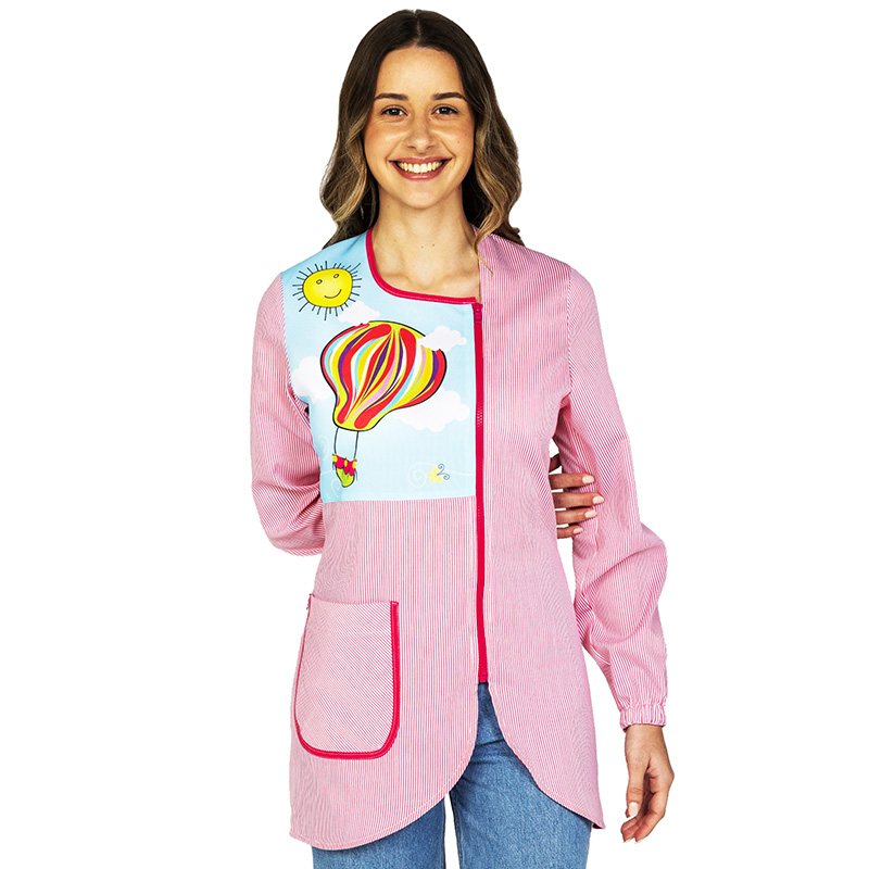 Bata Corta de Maestra Manga Larga Globo 