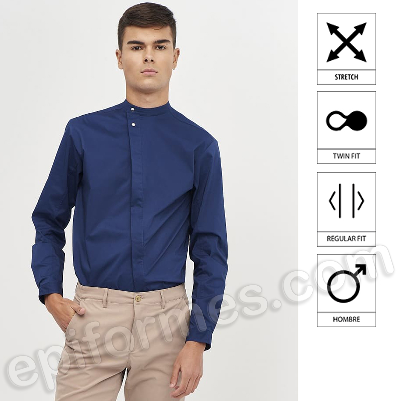 Camisa Cierre Inclinado Regular Fit hombre