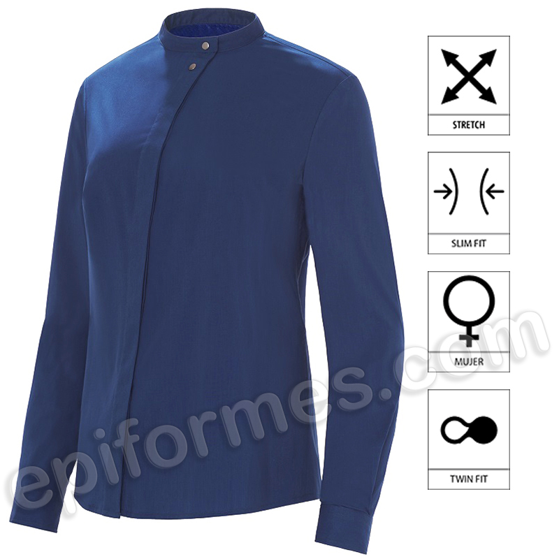 Camisa Cierre Inclinado Regular Fit mujer