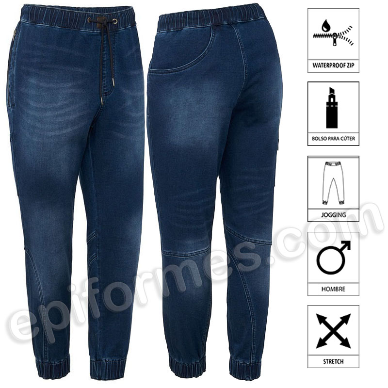 Pantalón Denim Cocinero Jogging hombre