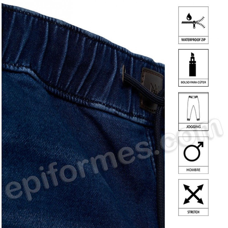 Pantalón Denim Cocinero Jogging hombre