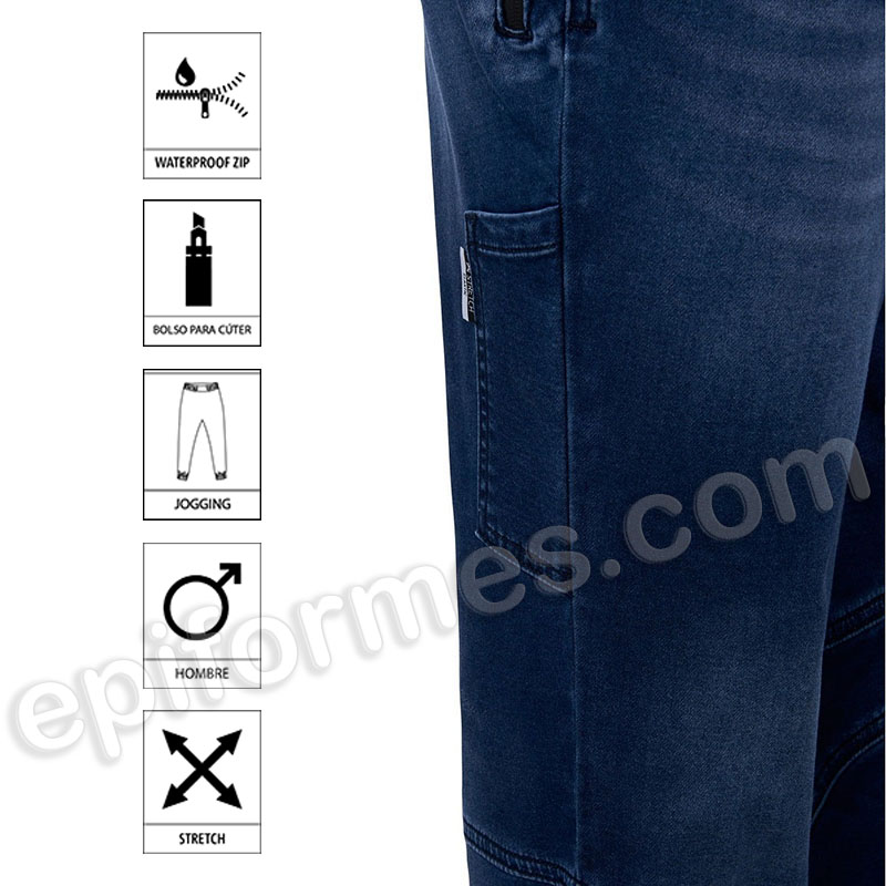 Pantalón Denim Cocinero Jogging hombre