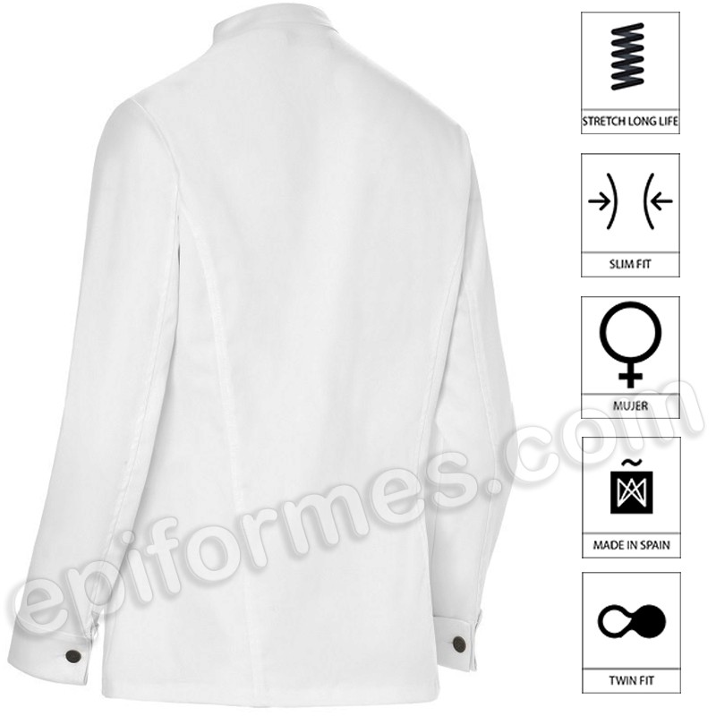 Chaqueta Cuello Tirilla Cruzado Slim Fit mujer