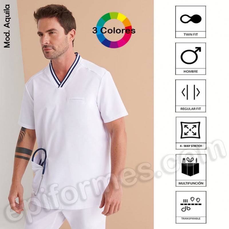 Casaca sanitaria, regular fit para hombre