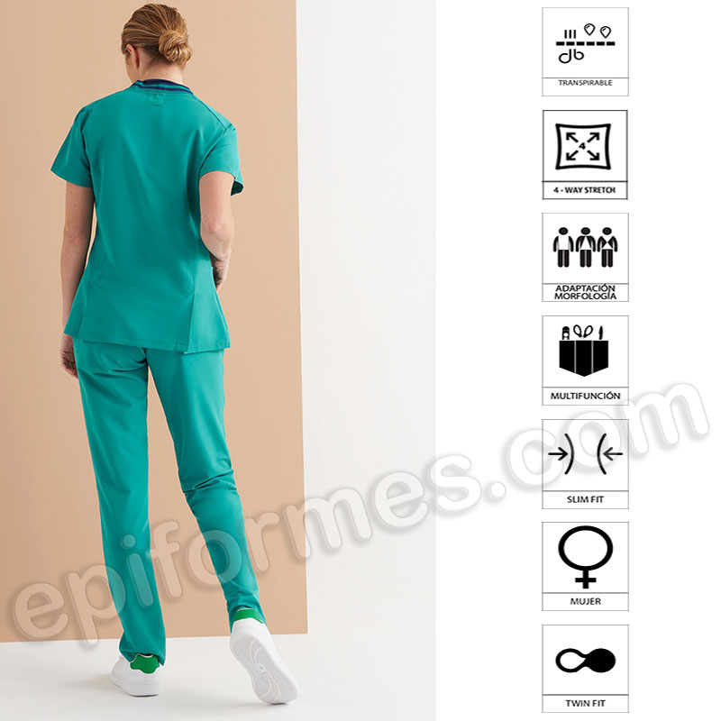 Casaca sanitaria para mujer slim fit