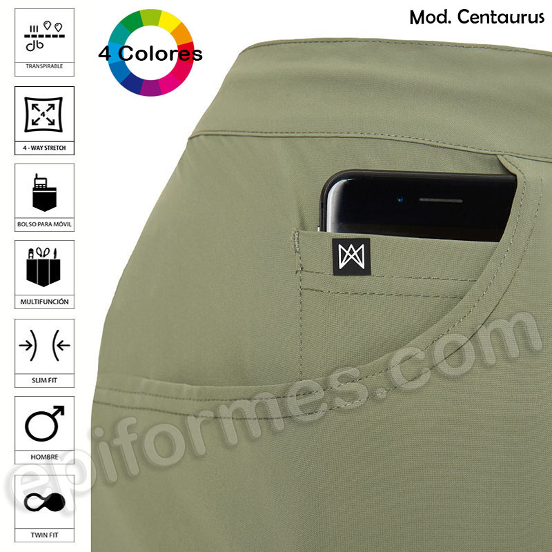 Pantalón Deportivo Sanitario Slim Fit, hombre