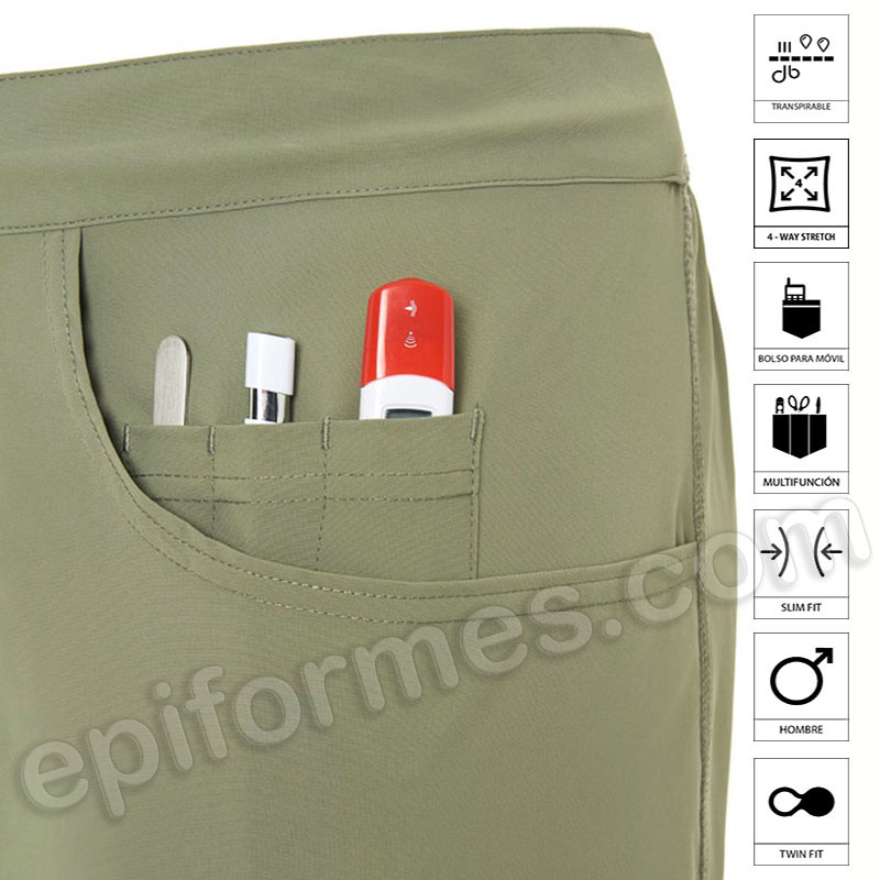 Pantalón Deportivo Sanitario Slim Fit, hombre