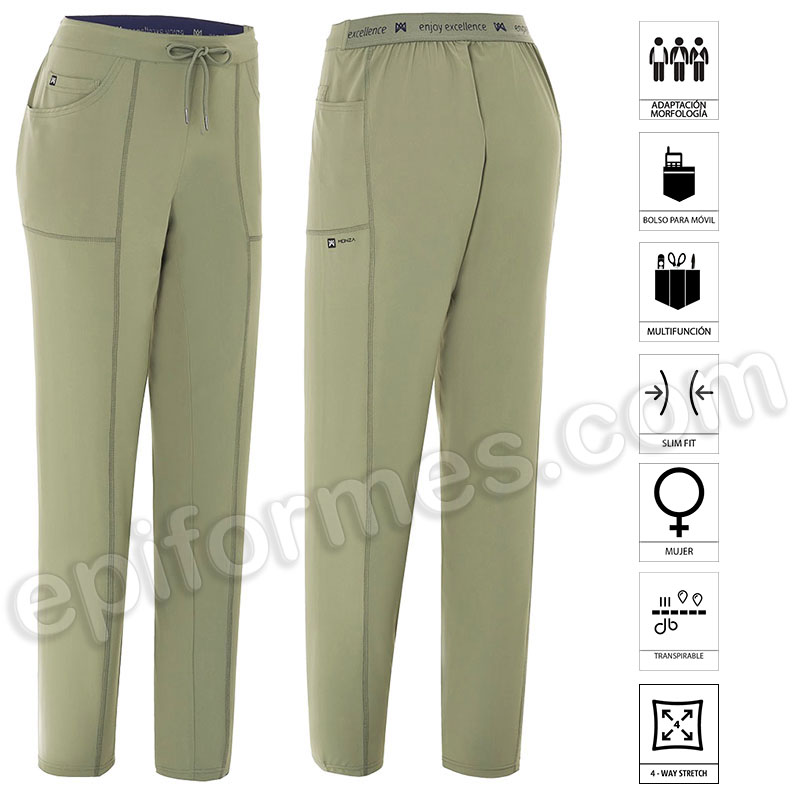 Pantalón Deportivo Sanitario Slim Fit mujer