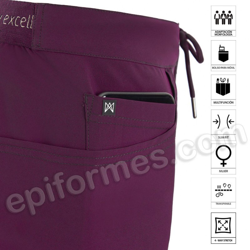 Pantalón Deportivo Sanitario Slim Fit mujer