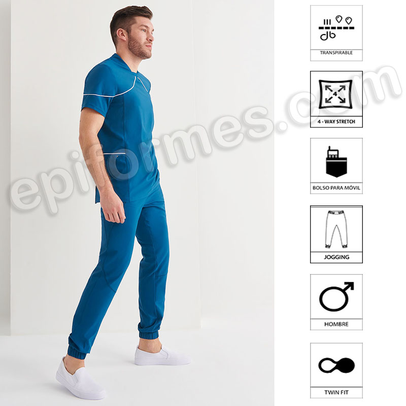 Pantalón sanitario para hombre tipo jogging.