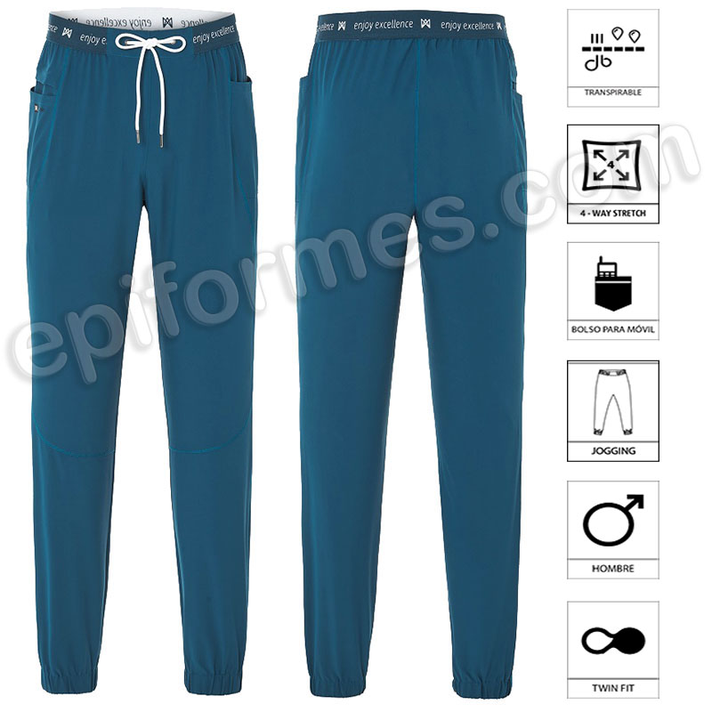 Pantalón sanitario para hombre tipo jogging.