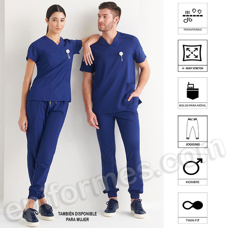 Pantalón sanitario para hombre tipo jogging.