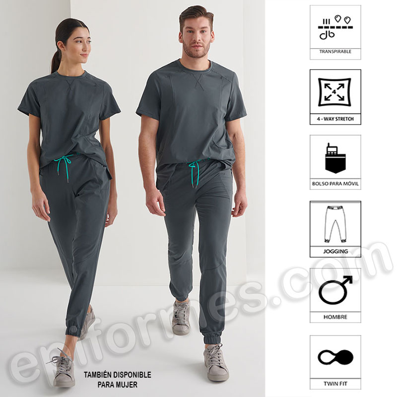 Pantalón sanitario para hombre tipo jogging.