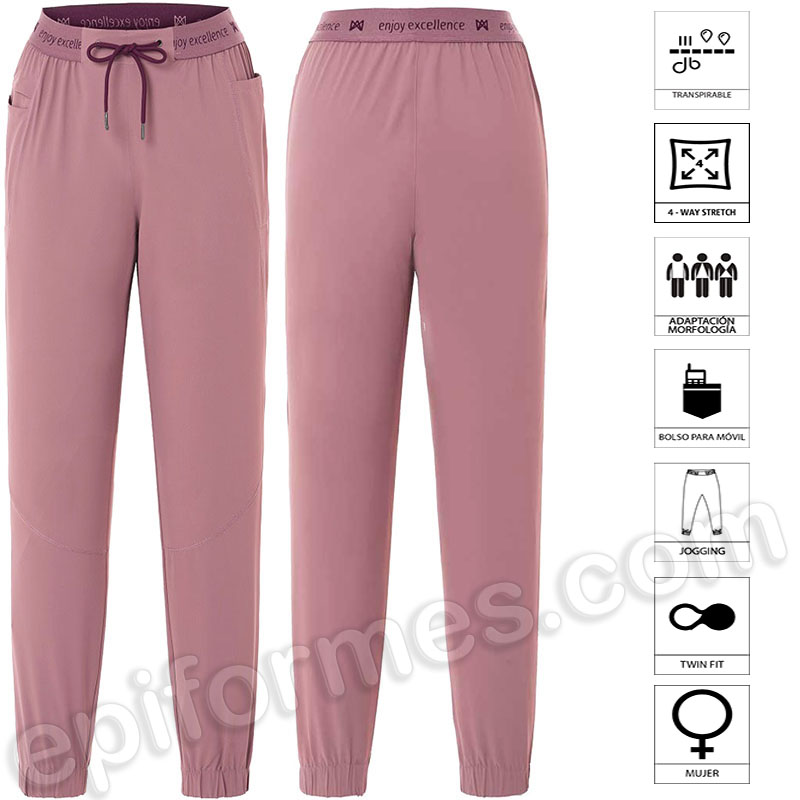 Pantalón sanitario para mujer tipo jogging.