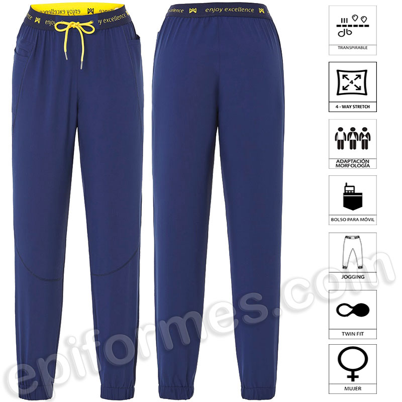 Pantalón sanitario para mujer tipo jogging.