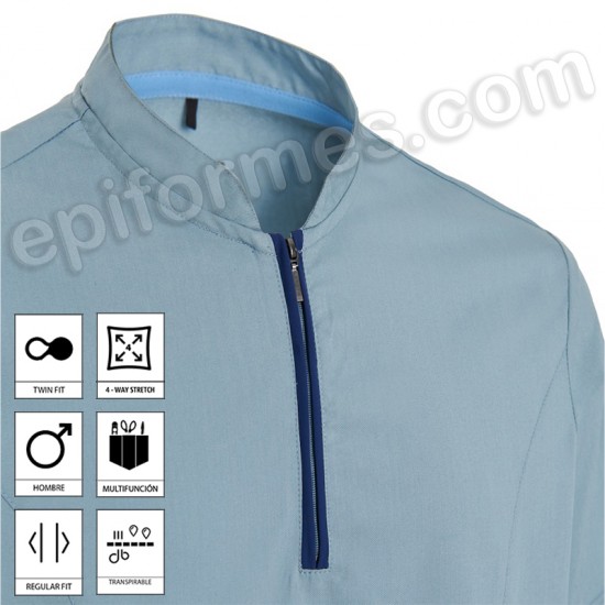 Casaca Sanitaria Cuello Mao Regular Fit hombre