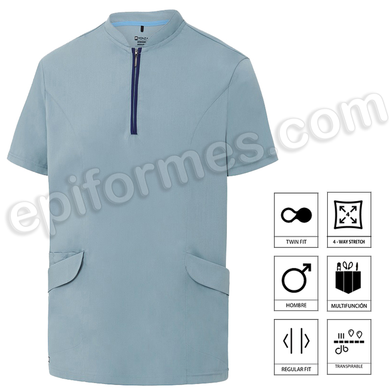 Casaca Sanitaria Cuello Mao Regular Fit hombre