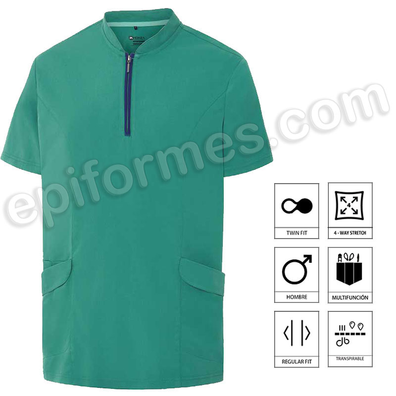 Casaca Sanitaria Cuello Mao Regular Fit hombre