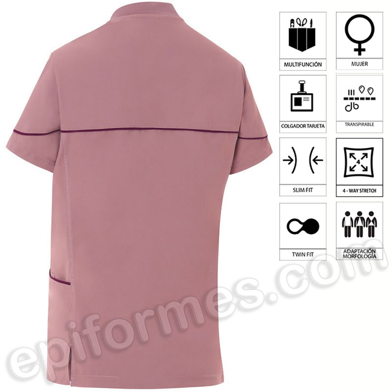 Casaca sanitaria para mujer slim fit