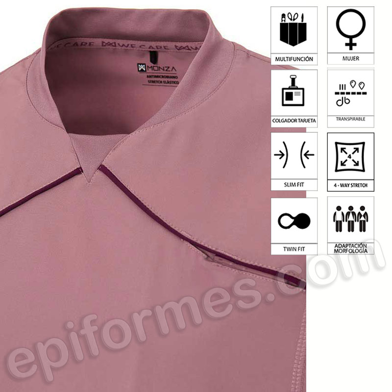 Casaca sanitaria para mujer slim fit