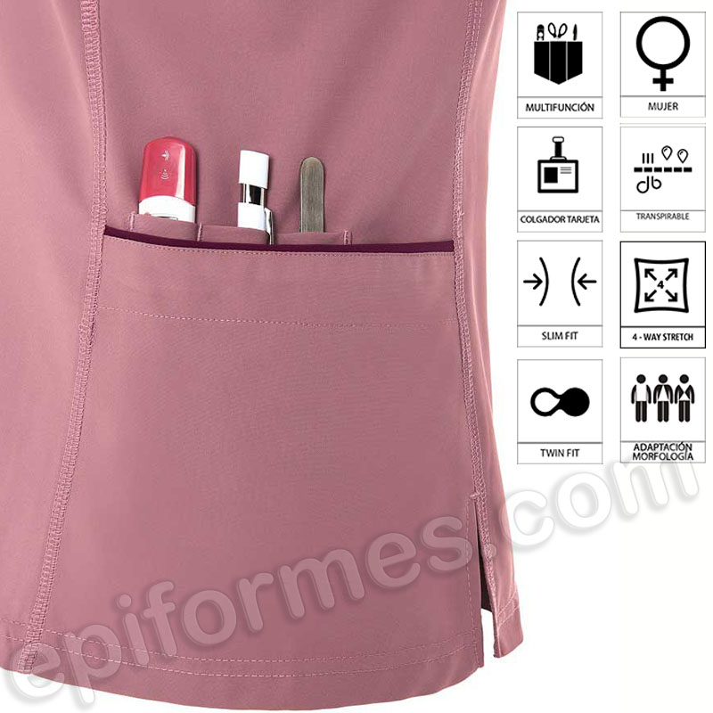 Casaca sanitaria para mujer slim fit