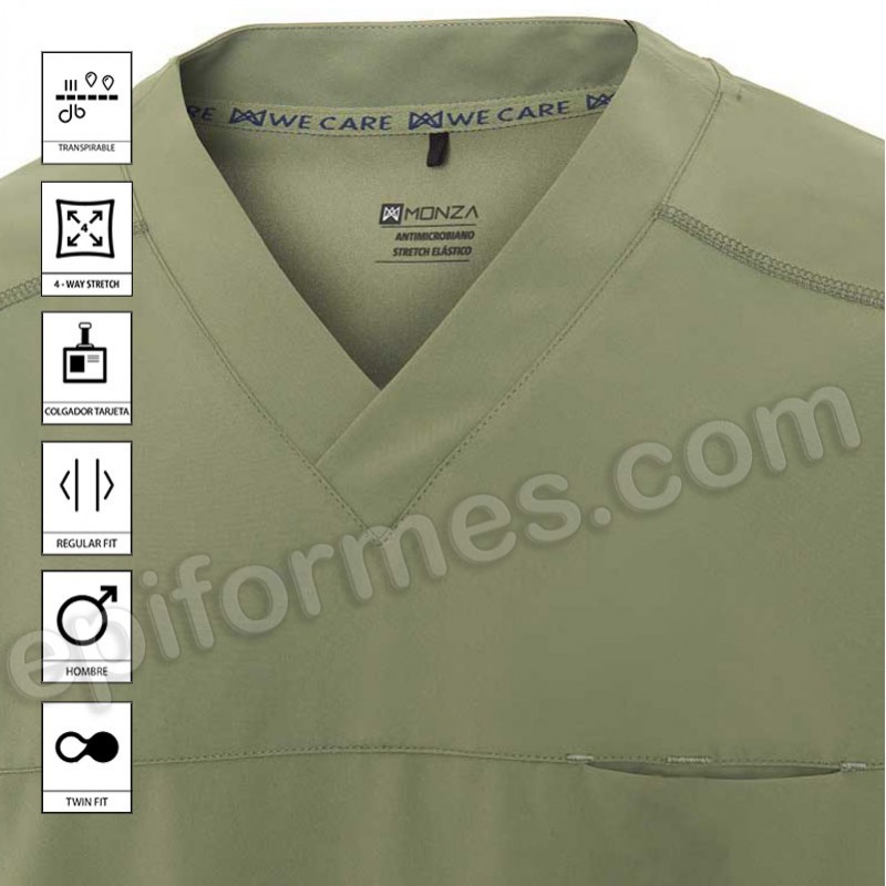 Casaca Sanitaria Cuello V Regular Fit hombre