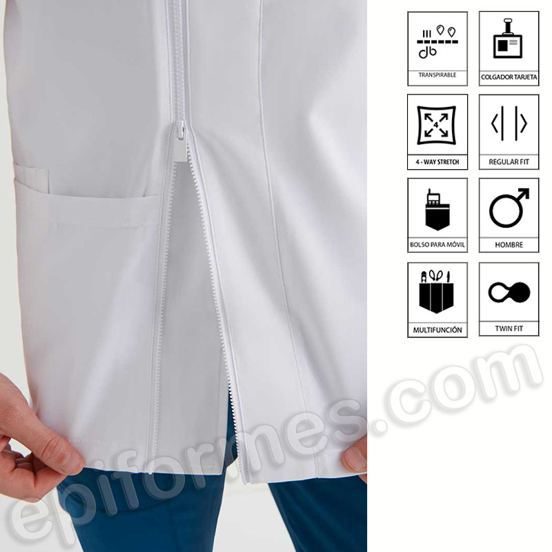 Chaqueta Sanitaria Cremallera Regular Fit hombre