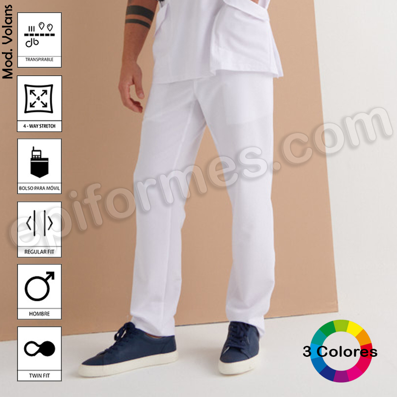 Pantalón sanitario para hombre regular fit.