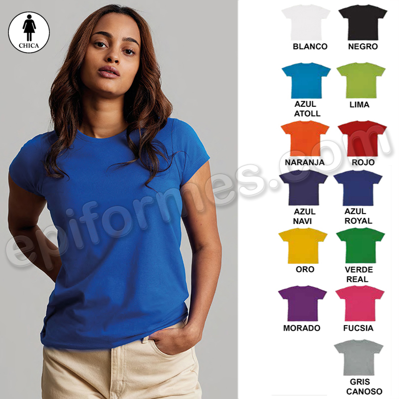 Camiseta manga corta chica 13 colores