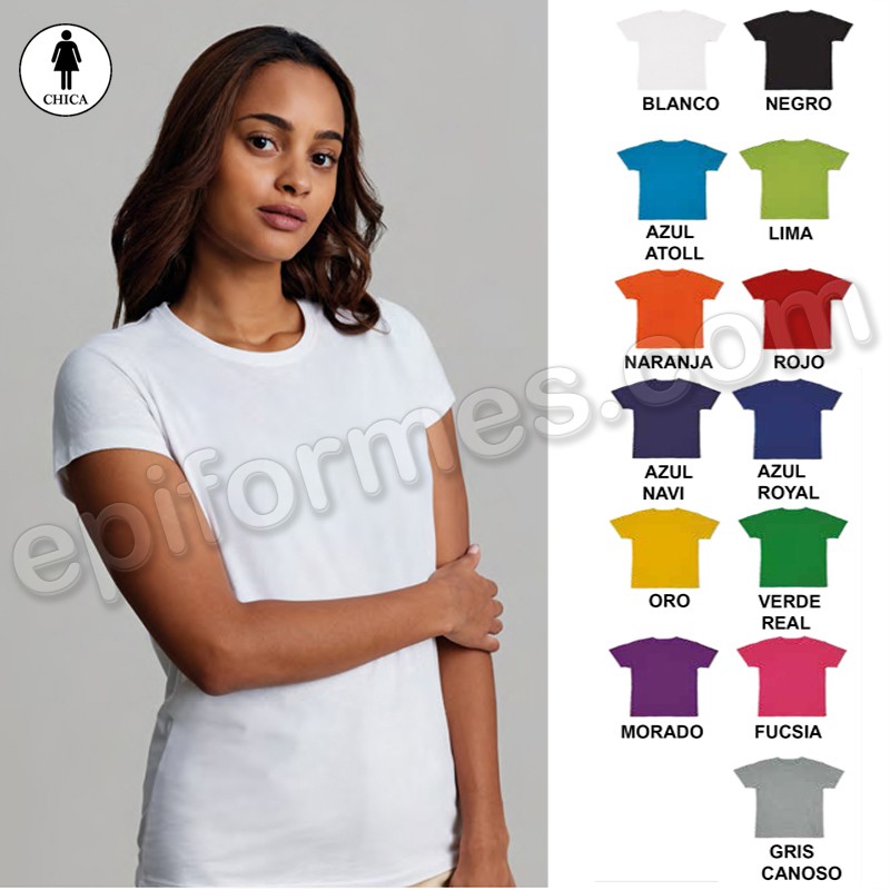 Camiseta manga corta chica 13 colores