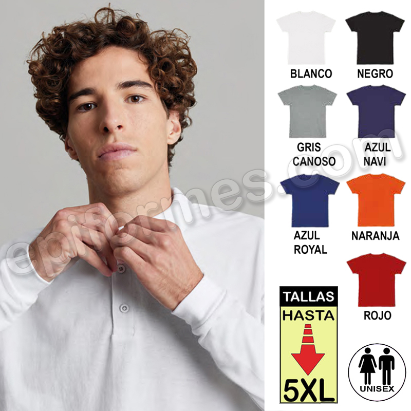 Polo trabajo manga larga 7 colores hasta la 5XL