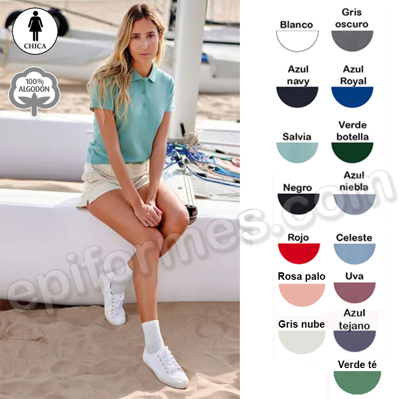 Polo trabajo señora  12 colores 