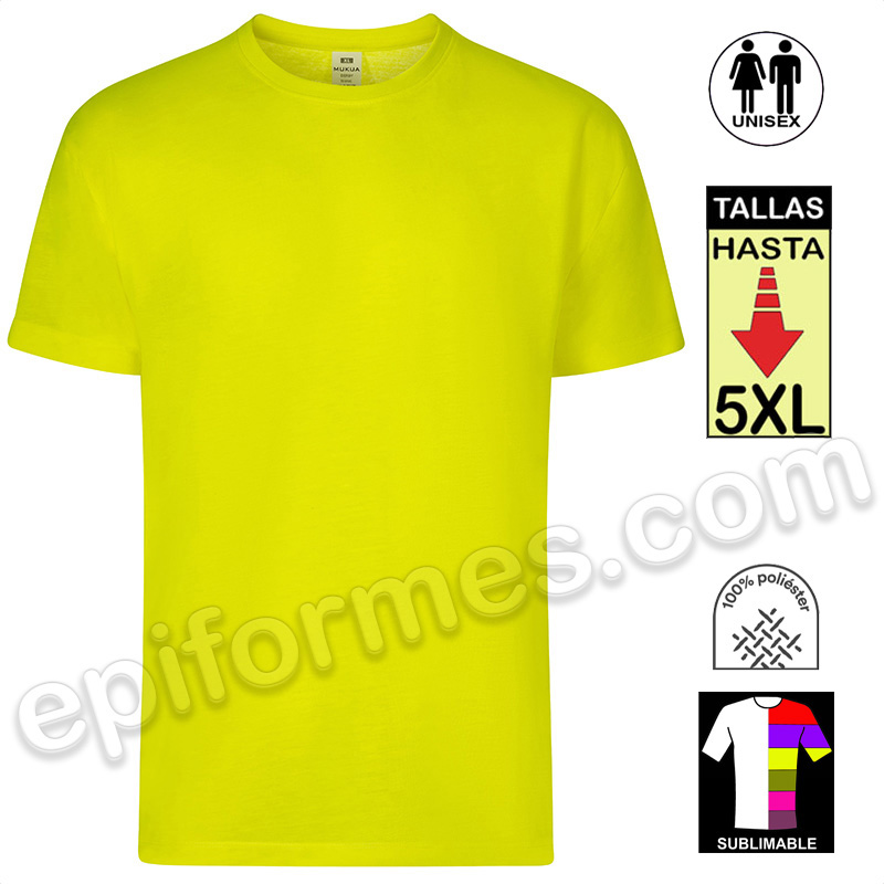 Camiseta sublimable en 7 colores