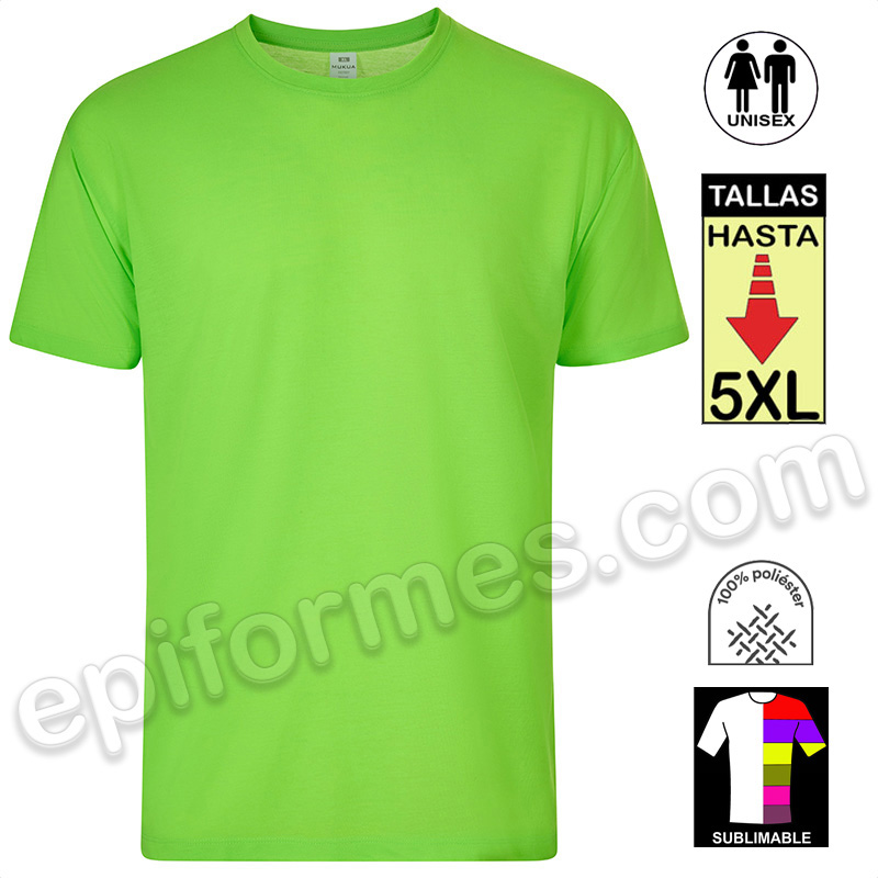 Camiseta sublimable en 7 colores