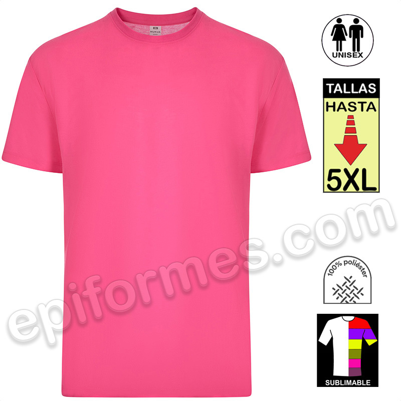 Camiseta sublimable en 7 colores