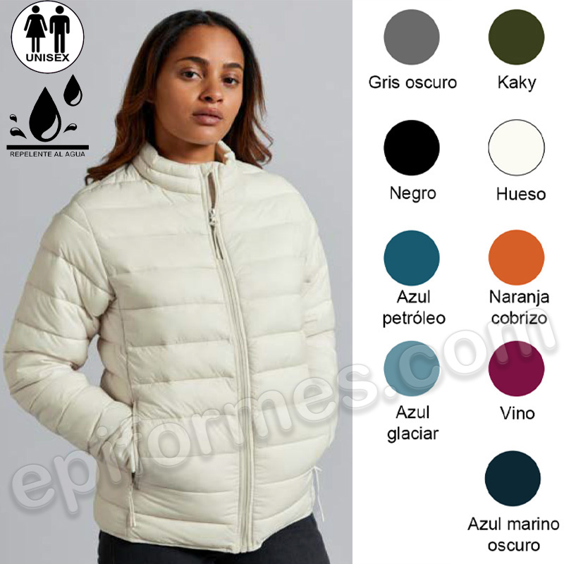 Chaqueta, acolchada, unisex, en 9 colores