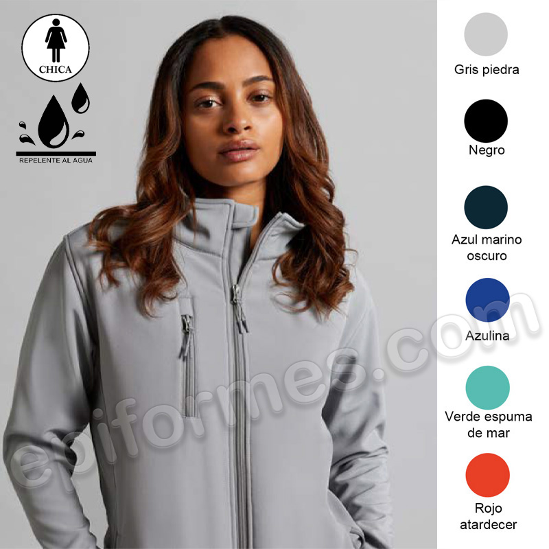 Cazadora soft shell, de señora, 6 colores