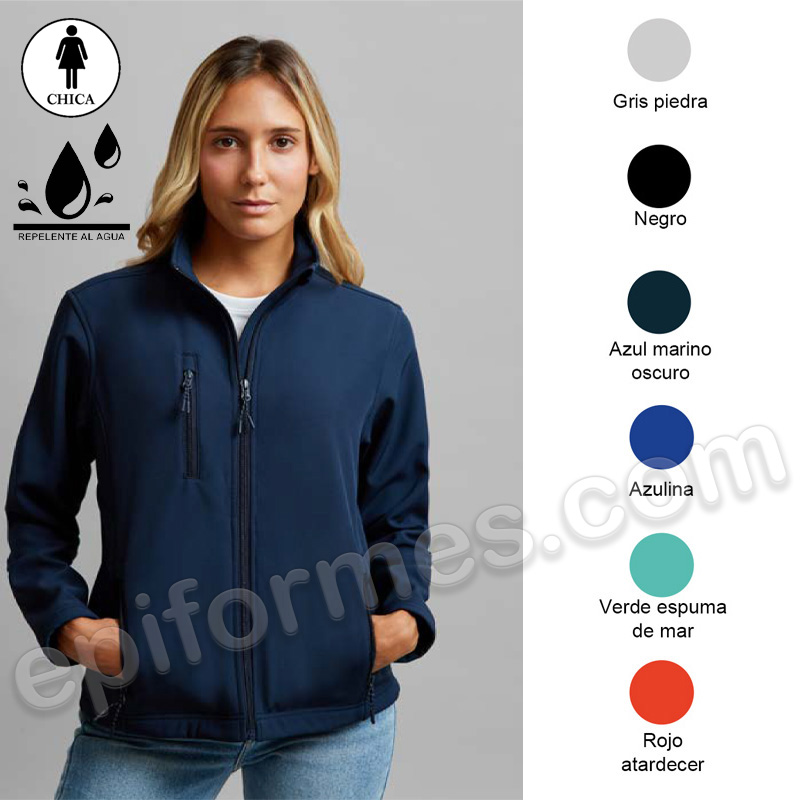 Cazadora soft shell, de señora, 6 colores