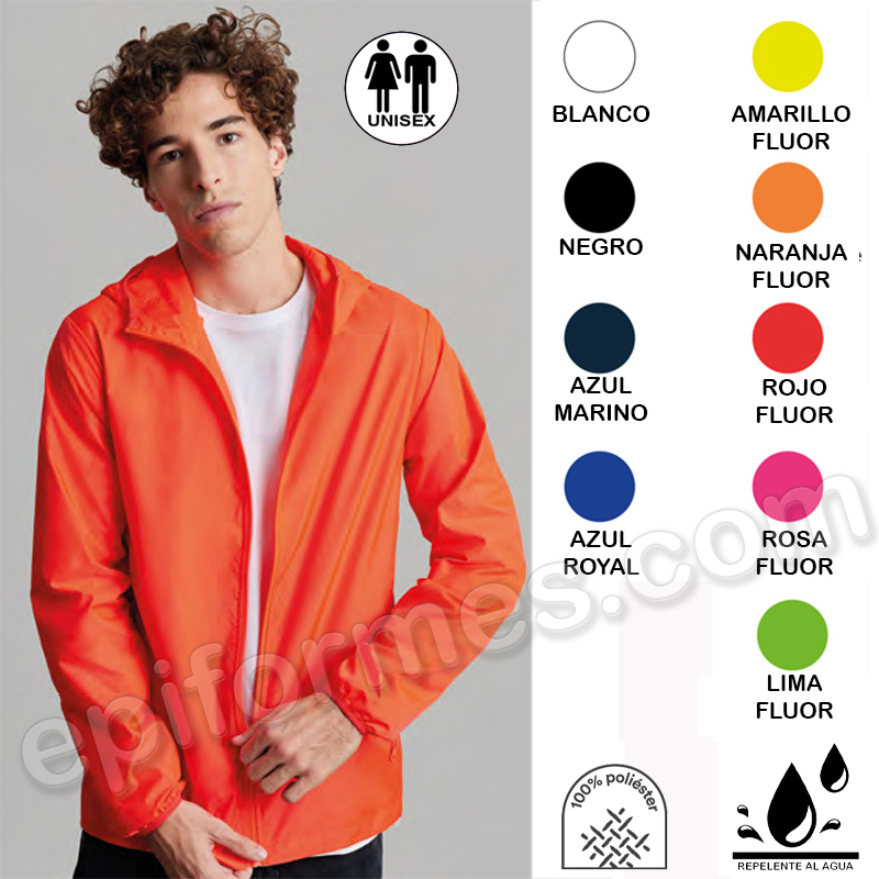 Cortavientos unisex en 9 colores