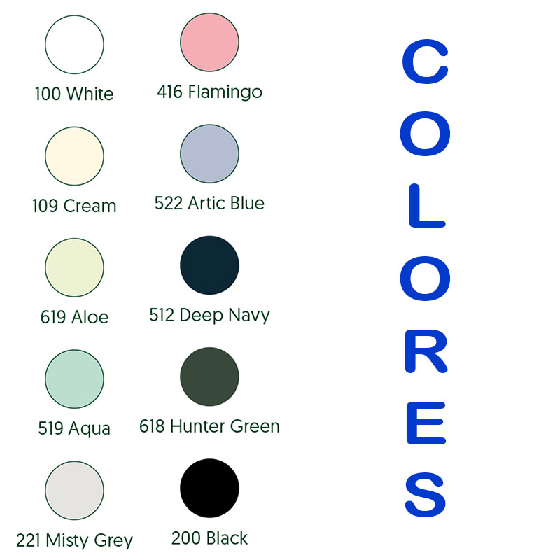 Camiseta 100% Algodón en 10 colores