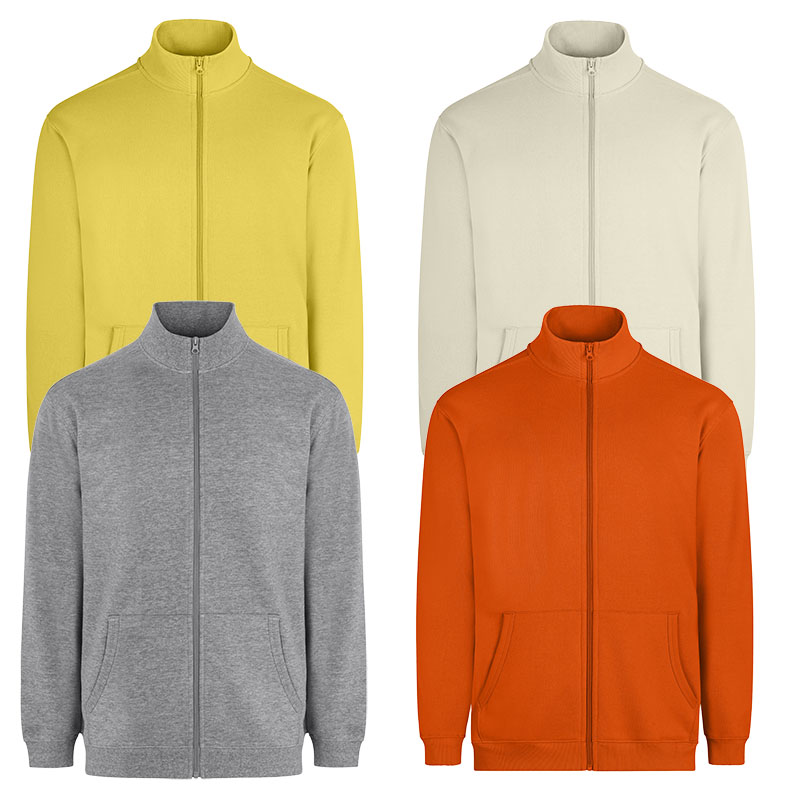Sudadera con cremallera felpa perchada 21 colores