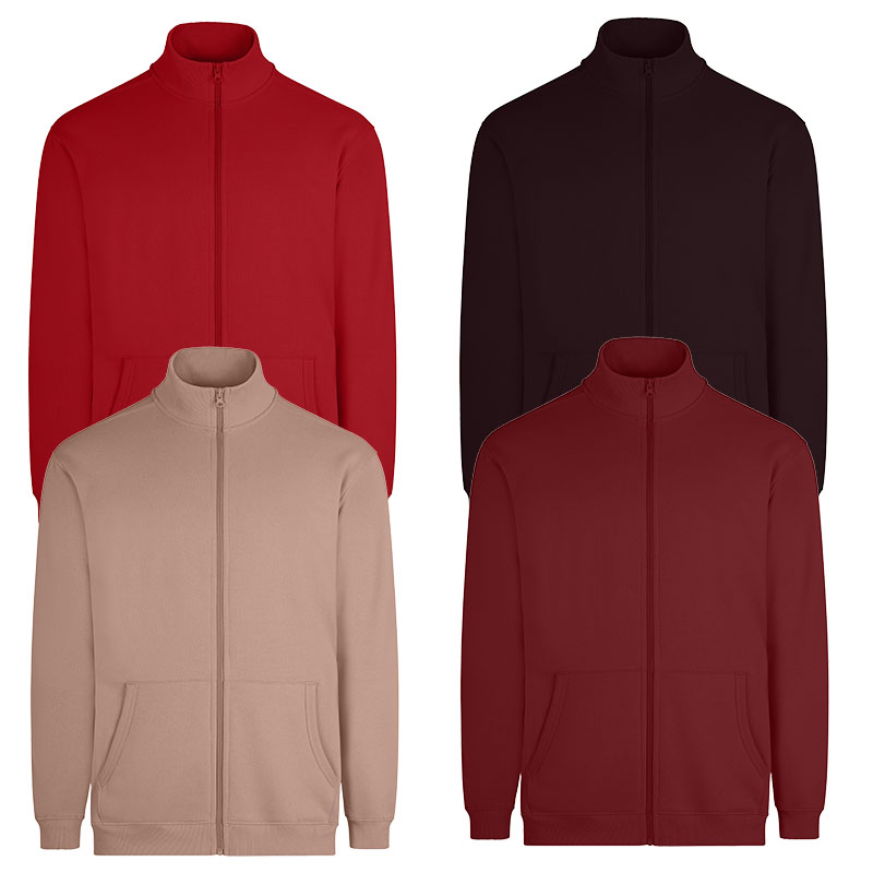 Sudadera con cremallera felpa perchada 21 colores