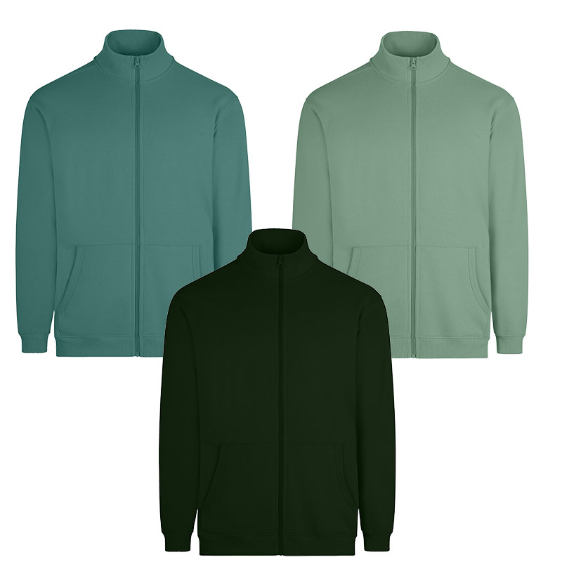 Sudadera con cremallera felpa perchada 21 colores