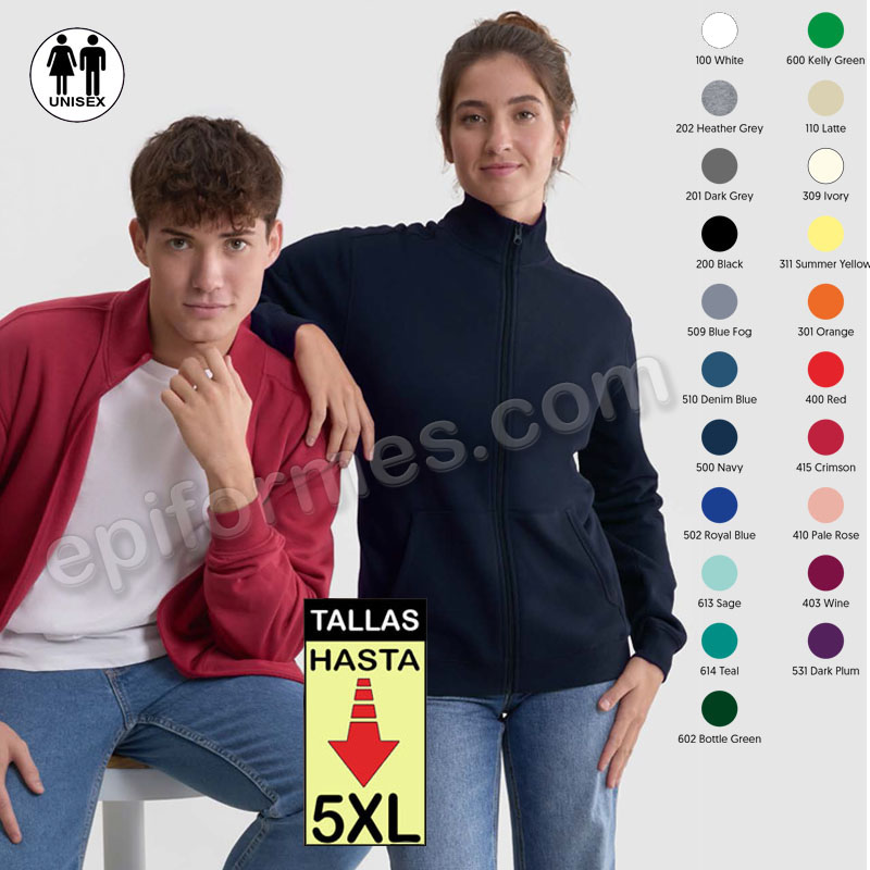 Sudadera con cremallera felpa perchada 21 colores