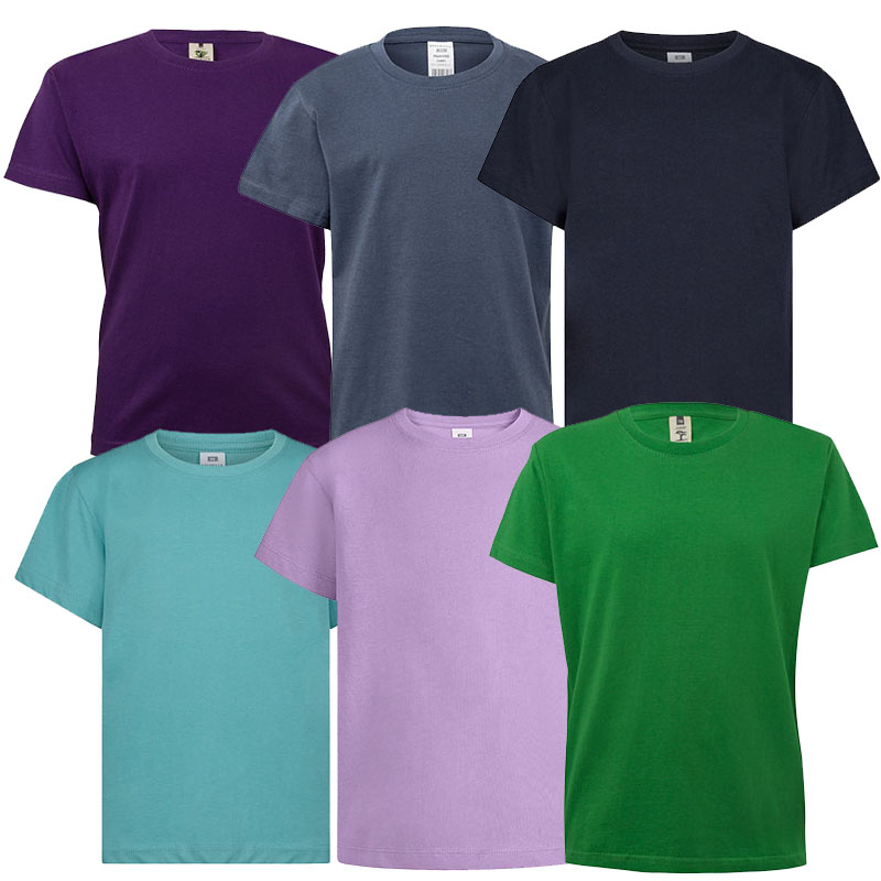 2 Camisetas infantiles manga corta 29 colores