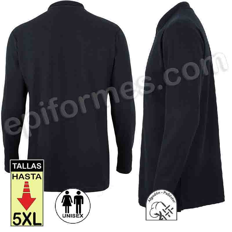 Polo trabajo manga larga 7 colores hasta la 5XL