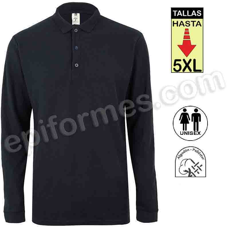 Polo trabajo manga larga 7 colores hasta la 5XL