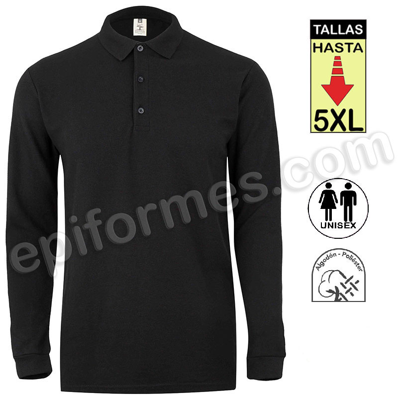 Polo trabajo manga larga 7 colores hasta la 5XL